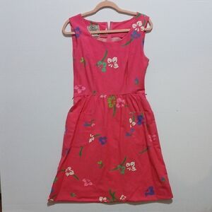Vintage Malia Honolulu Floral Pink Dress